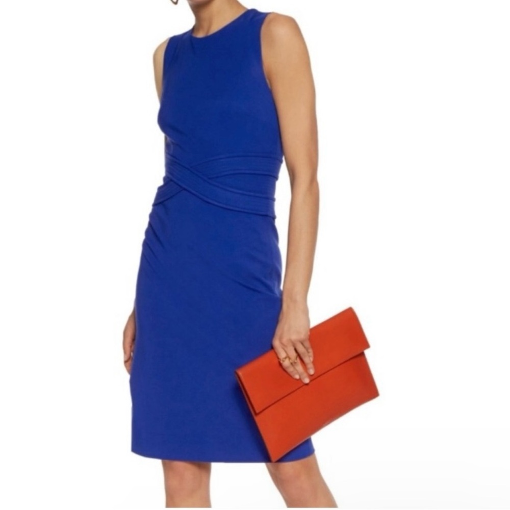 Diane von Furstenberg Evita Blue Knee Length Dress plus Size/ size 14